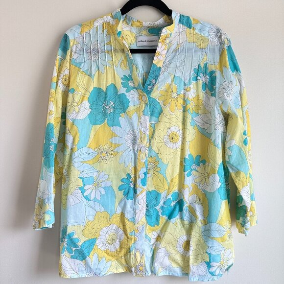 Alfred Dunner Bold Floral Button Down Shirt - Picture 1 of 3